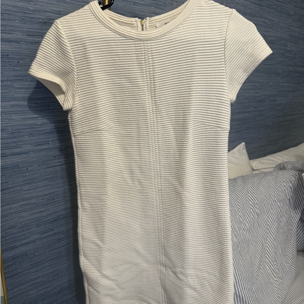 Vineyard Vines White Textured Dress
